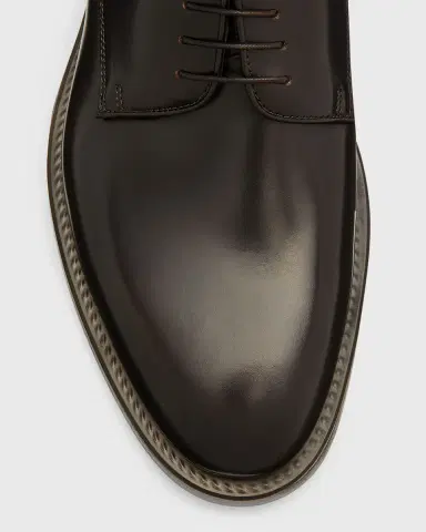 Giorgio Armani Men's Leather Derby Shoes | Thumbnail 6