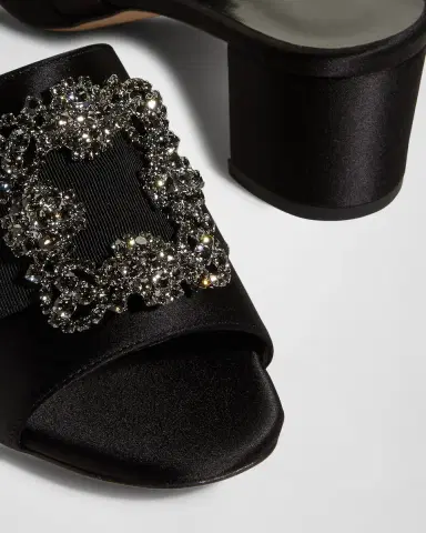 Manolo Blahnik Marta Crystal Buckle Silk Sandals | Thumbnail 7 Manolo Blahnik Marta Crystal Buckle Silk Sandals | Thumbnail 7