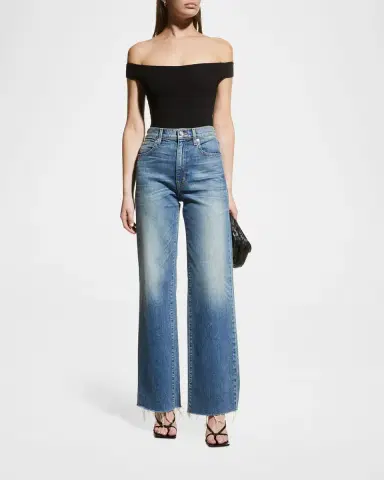 SLVRLAKE Grace Raw Hem Wide-Leg Jeans | Thumbnail 2