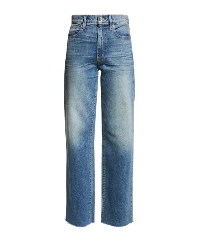 SLVRLAKE Grace Raw Hem Wide-Leg Jeans