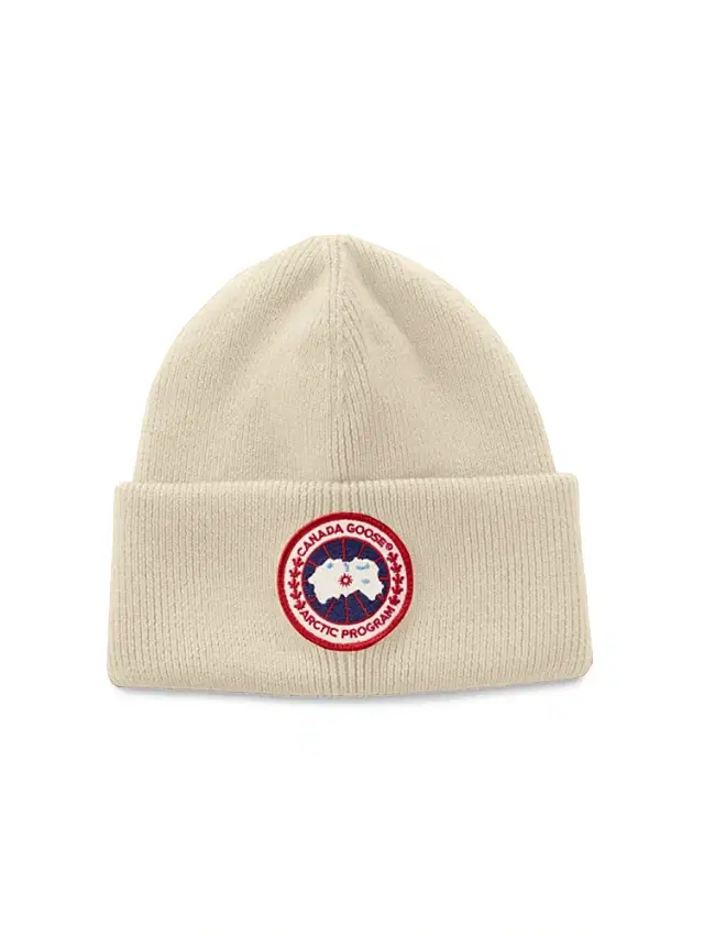 Canada Goose Men's Arctic Disc Wool Beanie - Cotton Grass