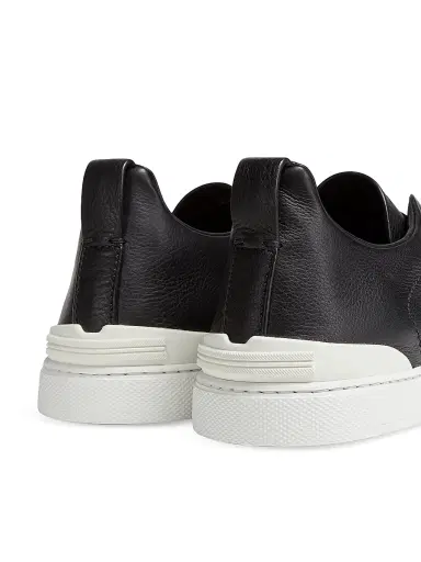ZEGNA Men's Secondskin Triple Stitch Sneakers - Black | Thumbnail 5 ZEGNA Men's Secondskin Triple Stitch Sneakers - Black | Thumbnail 5