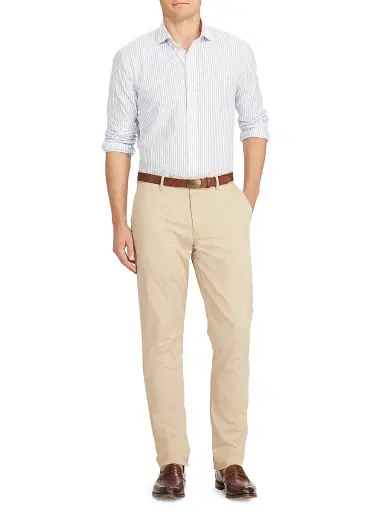 Polo Ralph Lauren Men's Stretch Straight-Fit Chino Pants - Khaki | Thumbnail 2 Polo Ralph Lauren Men's Stretch Straight-Fit Chino Pants - Khaki | Thumbnail 2