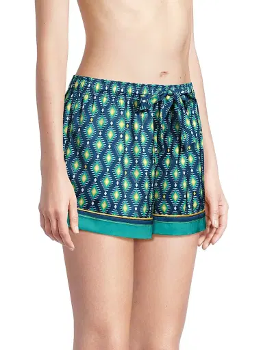 Averie Women's Sunset Ocean Dip Printed Shorts Pajama Set | Thumbnail 4 Averie Women's Sunset Ocean Dip Printed Shorts Pajama Set | Thumbnail 4