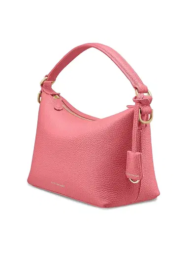 MAISON de SABRÉ Women's Small Leather Soft Hobo Bag - Candy Pink | Thumbnail 5