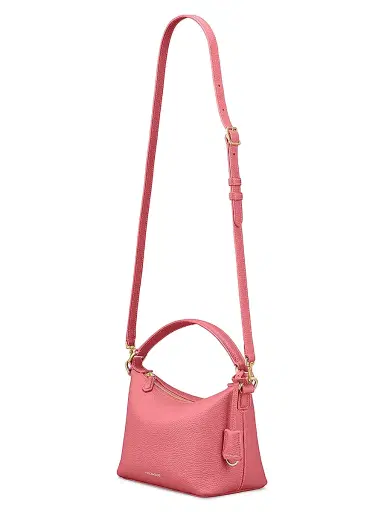 MAISON de SABRÉ Women's Small Leather Soft Hobo Bag - Candy Pink | Thumbnail 6
