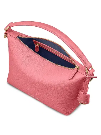 MAISON de SABRÉ Women's Small Leather Soft Hobo Bag - Candy Pink | Thumbnail 8