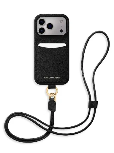 MAISON de SABRÉ Sling Phone Case (iPhone 17 Pro Max) - Black Caviar | Thumbnail 1 MAISON de SABRÉ Sling Phone Case (iPhone 17 Pro Max) - Black Caviar | Thumbnail 1