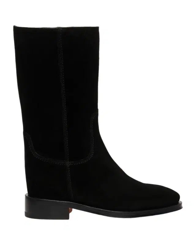 Santoni Fleeces Suede Tall Ranch Boots