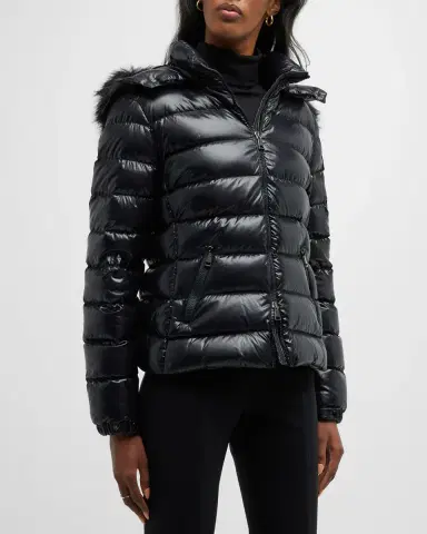 Moncler Badyf Faux Fur-Trimmed Hooded Short Down Jacket | Thumbnail 4