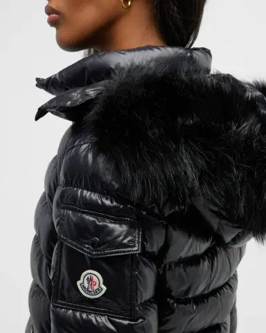 Moncler Badyf Faux Fur-Trimmed Hooded Short Down Jacket | Thumbnail 6