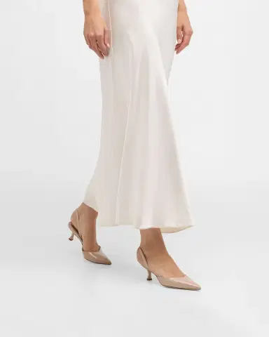 Manolo Blahnik Carolyne Kitten-Heel Halter Pumps | Thumbnail 2