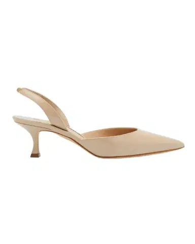 Manolo Blahnik Carolyne Kitten-Heel Halter Pumps | Thumbnail 1