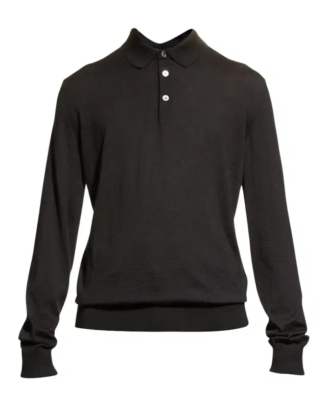 ZEGNA Men 's Cashmere-Silk Polo Sweater