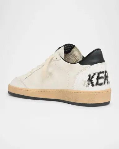 Golden Goose Men's Ball Star Distressed Leather Low-Top Sneakers | Thumbnail 4 Golden Goose Men's Ball Star Distressed Leather Low-Top Sneakers | Thumbnail 4