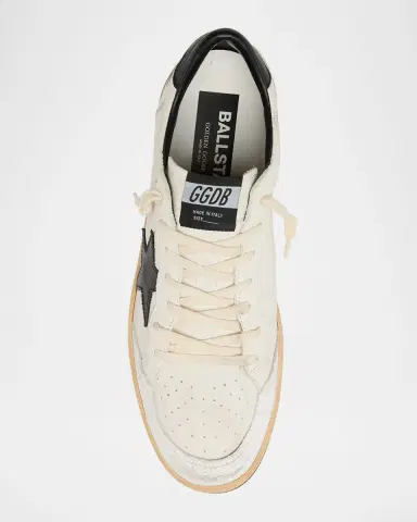 Golden Goose Men's Ball Star Distressed Leather Low-Top Sneakers | Thumbnail 5 Golden Goose Men's Ball Star Distressed Leather Low-Top Sneakers | Thumbnail 5