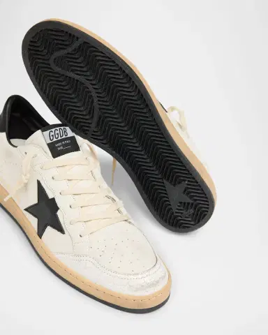 Golden Goose Men's Ball Star Distressed Leather Low-Top Sneakers | Thumbnail 8 Golden Goose Men's Ball Star Distressed Leather Low-Top Sneakers | Thumbnail 8