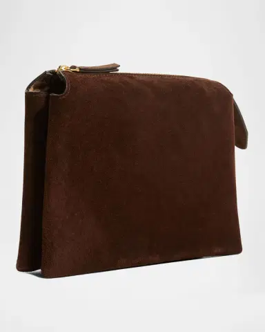 The Row Nu Twin Mini Crossbody in Suede | Thumbnail 3 The Row Nu Twin Mini Crossbody in Suede | Thumbnail 3