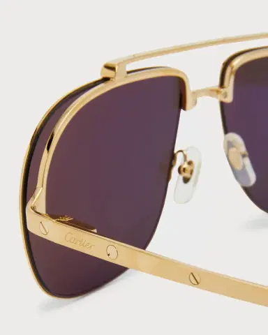 Cartier Men's Metal Double-Bridge Aviator Sunglasses | Thumbnail 5 Cartier Men's Metal Double-Bridge Aviator Sunglasses | Thumbnail 5