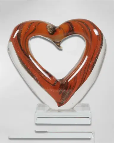Dale Tiffany Rossa Heart Art Glass Sculpture | Thumbnail 3
