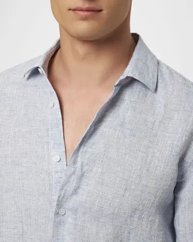 Orlebar Brown Men's Giles Linen Sport Shirt | Thumbnail 5