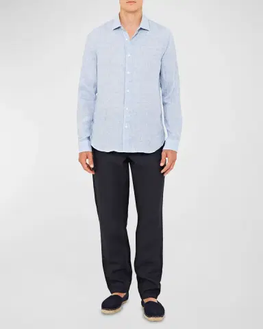Orlebar Brown Men's Giles Linen Sport Shirt | Thumbnail 6