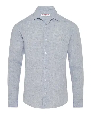 Orlebar Brown Men's Giles Linen Sport Shirt | Thumbnail 1