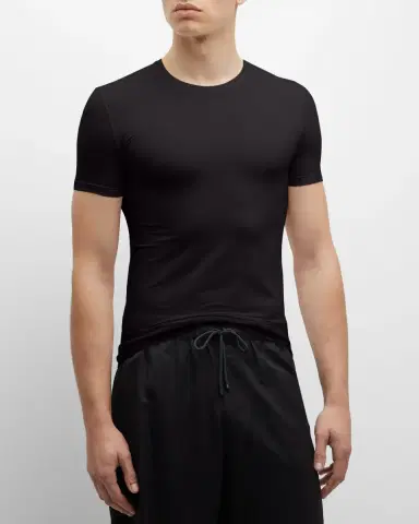 ZEGNA Men's Slim Fit Micromodal Crewneck T-Shirt | Thumbnail 4
