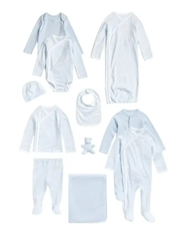 Polo Ralph Lauren Boy 's 11-Piece Organic Cotton Gift Set, Size Newborn-9M
