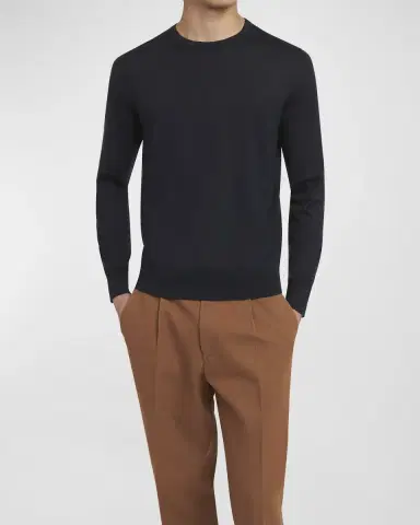 Zegna Men's Cashmere Crewneck Sweater | Thumbnail 7