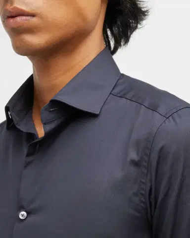 Zegna Men's Trofeo Comfort Cotton Shirt | Thumbnail 7 Zegna Men's Trofeo Comfort Cotton Shirt | Thumbnail 7