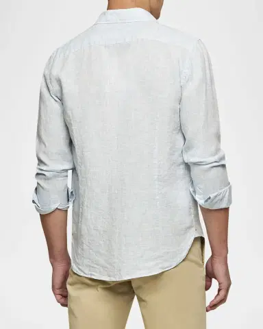 Orlebar Brown Men 's Giles Linen Sport Shirt | Thumbnail 2