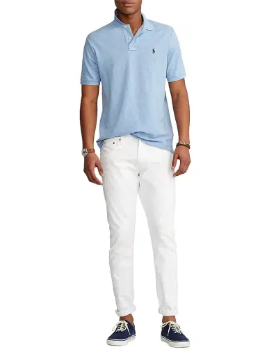 Polo Ralph Lauren Men's Mesh Classic-Fit Polo Shirt - Isle Heather - Size XXL | Thumbnail 2