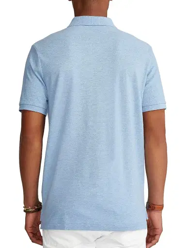 Polo Ralph Lauren Men's Mesh Classic-Fit Polo Shirt - Isle Heather - Size XXL | Thumbnail 4