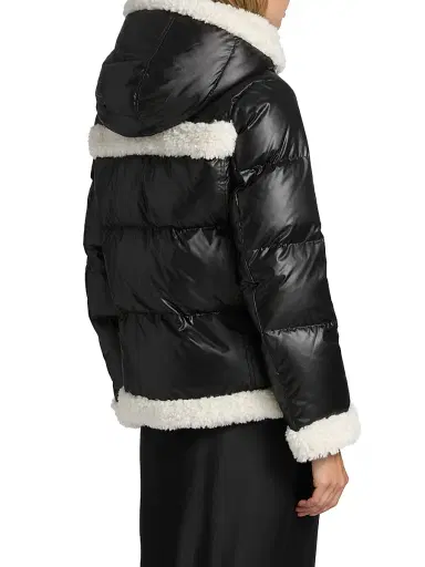 Mercer Collective Women's Faux-Shearling-Trim Down Puffer Coat - Black | Thumbnail 5