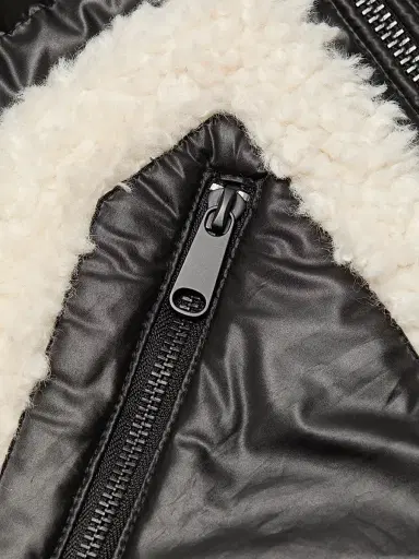 Mercer Collective Women's Faux-Shearling-Trim Down Puffer Coat - Black | Thumbnail 8