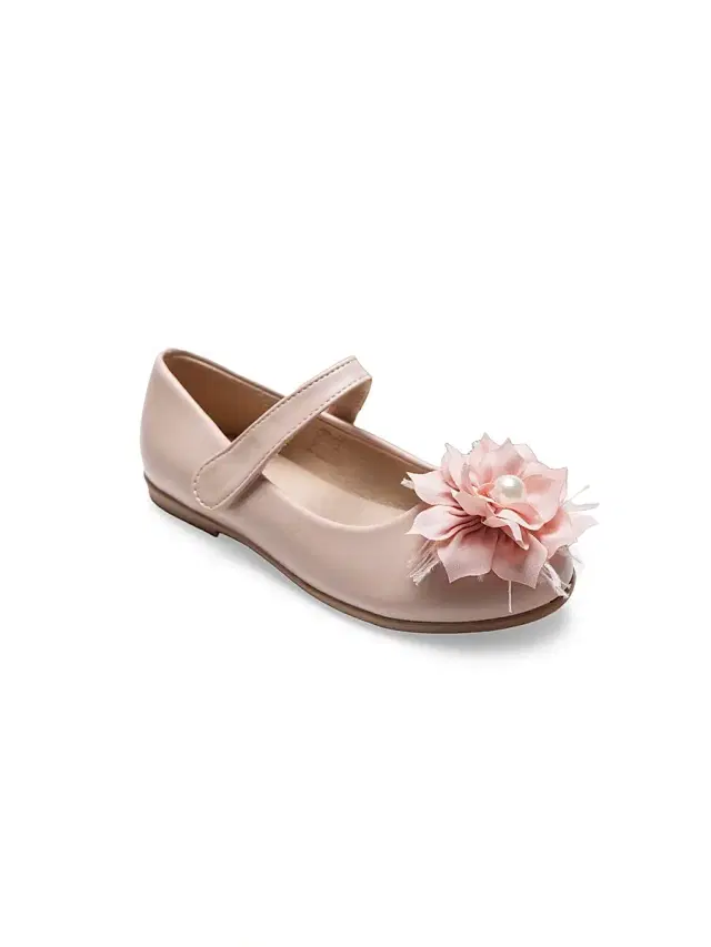 Little Girl's & Girl's Dahlia Flower Flats - Pink 4 (Child)