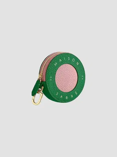 Maison de Sabre Women's Leather Coin Purse - Emerald Lily | Thumbnail 3