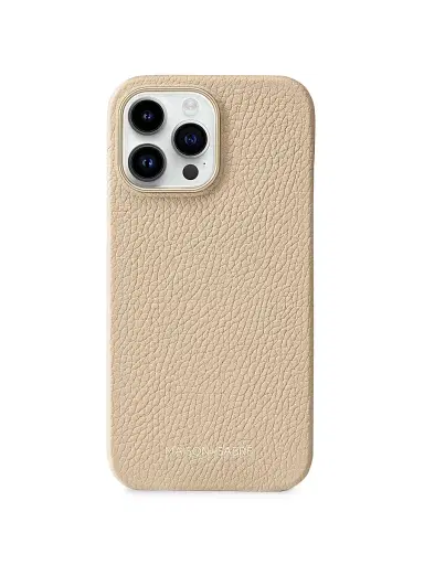 MAISON de SABRÉ Leather Phone Case (iPhone 14 Pro) - Saharan Beige | Thumbnail 1