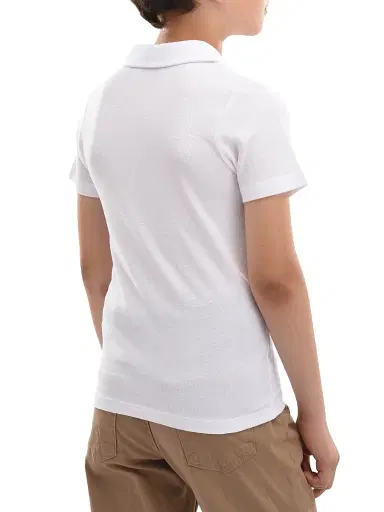 Moustache Little Boy's & Boy's Solid Polo Shirt - White - Size 14 | Thumbnail 4
