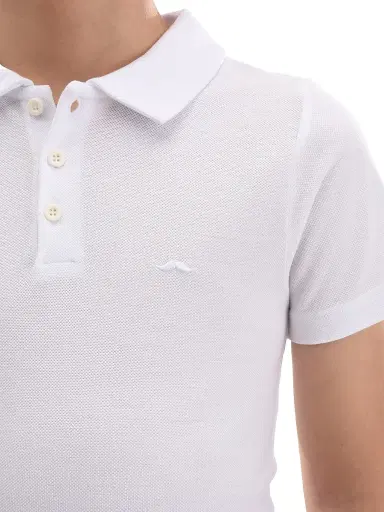 Moustache Little Boy's & Boy's Solid Polo Shirt - White - Size 14 | Thumbnail 5