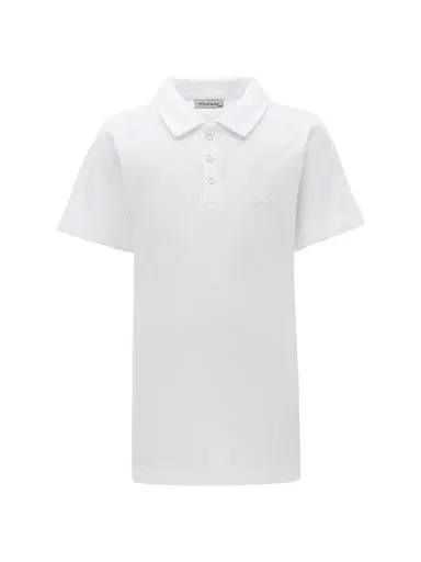 Moustache Little Boy's & Boy's Solid Polo Shirt - White - Size 14 | Thumbnail 1