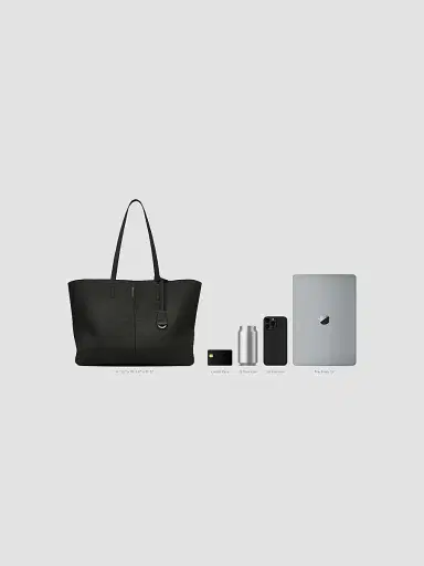 MAISON de SABRÉ Women's Leather Snap Soft Tote Bag - Rouge Noir | Thumbnail 7