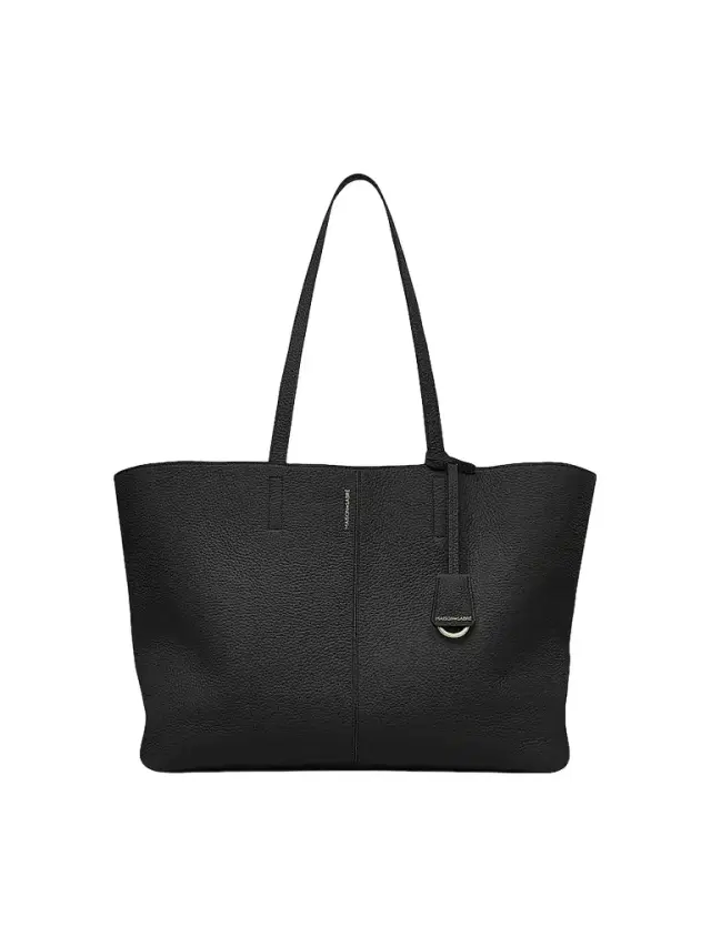 Maison de Sabre Women's  Leather Snap Soft Tote Bag - Rouge Noir