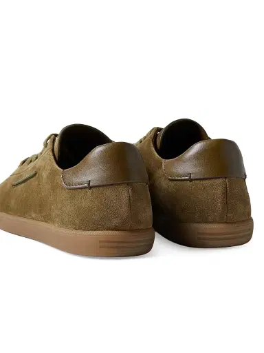 ZEGNA Men's 232 Suede Sneakers - Olive Green | Thumbnail 5