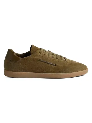ZEGNA Men's 232 Suede Sneakers - Olive Green | Thumbnail 1