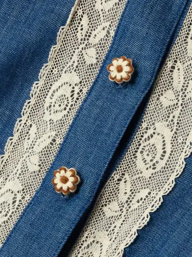 Zimmermann Awaken Lace-trimmed Denim Shirt | Thumbnail 4