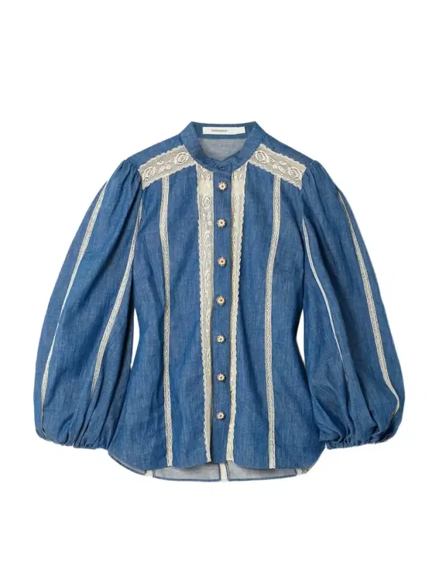 Awaken Lace-trimmed Denim Shirt