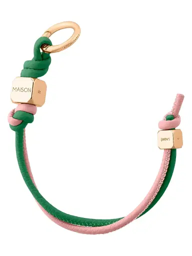 MAISON de SABRÉ Women's Leather Wristlet Charm - Emerald Lily | Thumbnail 4 MAISON de SABRÉ Women's Leather Wristlet Charm - Emerald Lily | Thumbnail 4