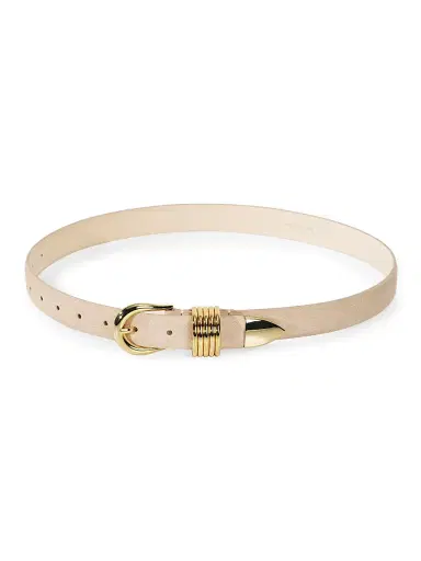 Déhanche Women's Hollyhock Suede Belt - Beige Gold - Size XL | Thumbnail 1 Déhanche Women's Hollyhock Suede Belt - Beige Gold - Size XL | Thumbnail 1